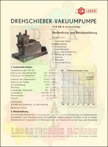 Drehschieber-Vakuumpumpe Typ ED 3 (einstufig)